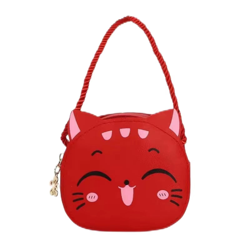 Introducing the Purr-fect Companion: Cartoon Cat Crossbody Bag for Kids - Cuteness on the Go!