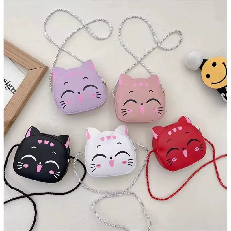 Introducing the Purr-fect Companion: Cartoon Cat Crossbody Bag for Kids - Cuteness on the Go!