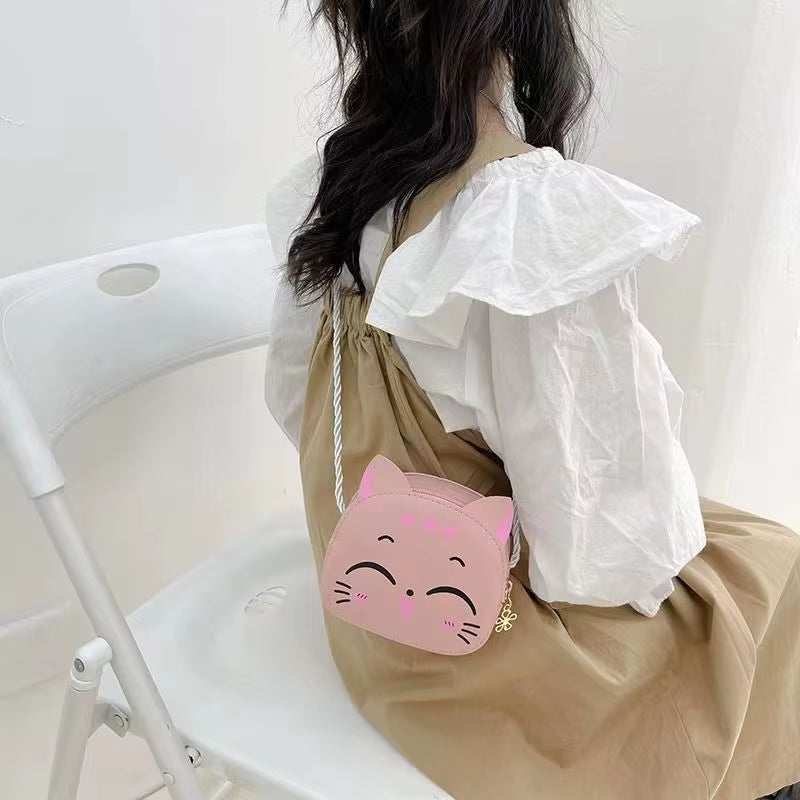 Introducing the Purr-fect Companion: Cartoon Cat Crossbody Bag for Kids - Cuteness on the Go!